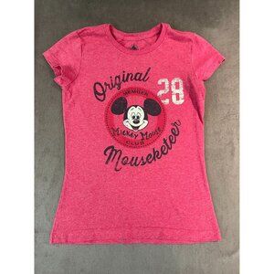 Disney Mickey Mouse OG Mouseketeer Fitted Red T-shirt Girls Medium SKU: 74G)